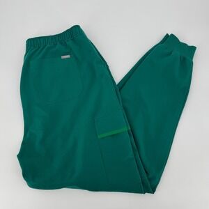 FIGS Men's XL Tall Tansen Scrub Jogger Pants Green Cargo Drawstring Technical‎